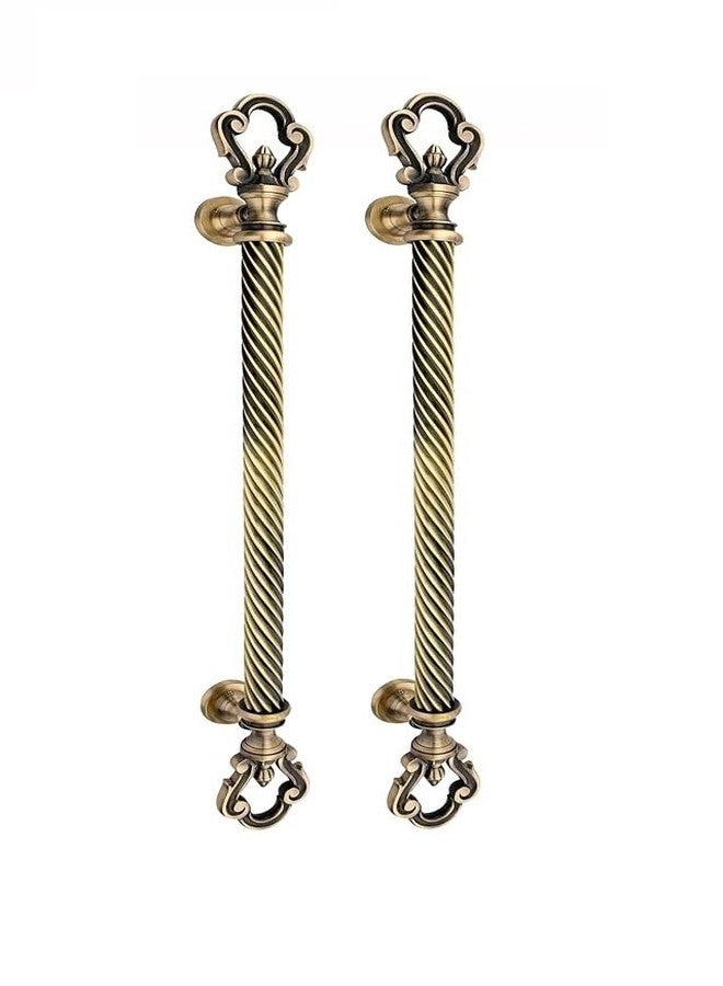 Chitra Brass Key Series Heavy Main Door Pull Handle Pack of 2 (18 Inch, Antique Brass) - Image 3
